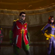 Red Hood, Robin, Batgirl, and Nightwing as they appear in Gotham Knights.